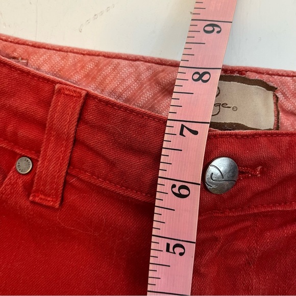 Paige Premium Canyon Pomodoro Red Wash Stretch Color Denim Jeans Shorts - Sz 27 - Picture 3 of 8